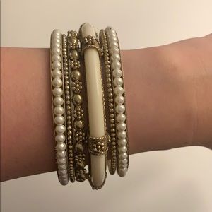 Gold detailed bangles